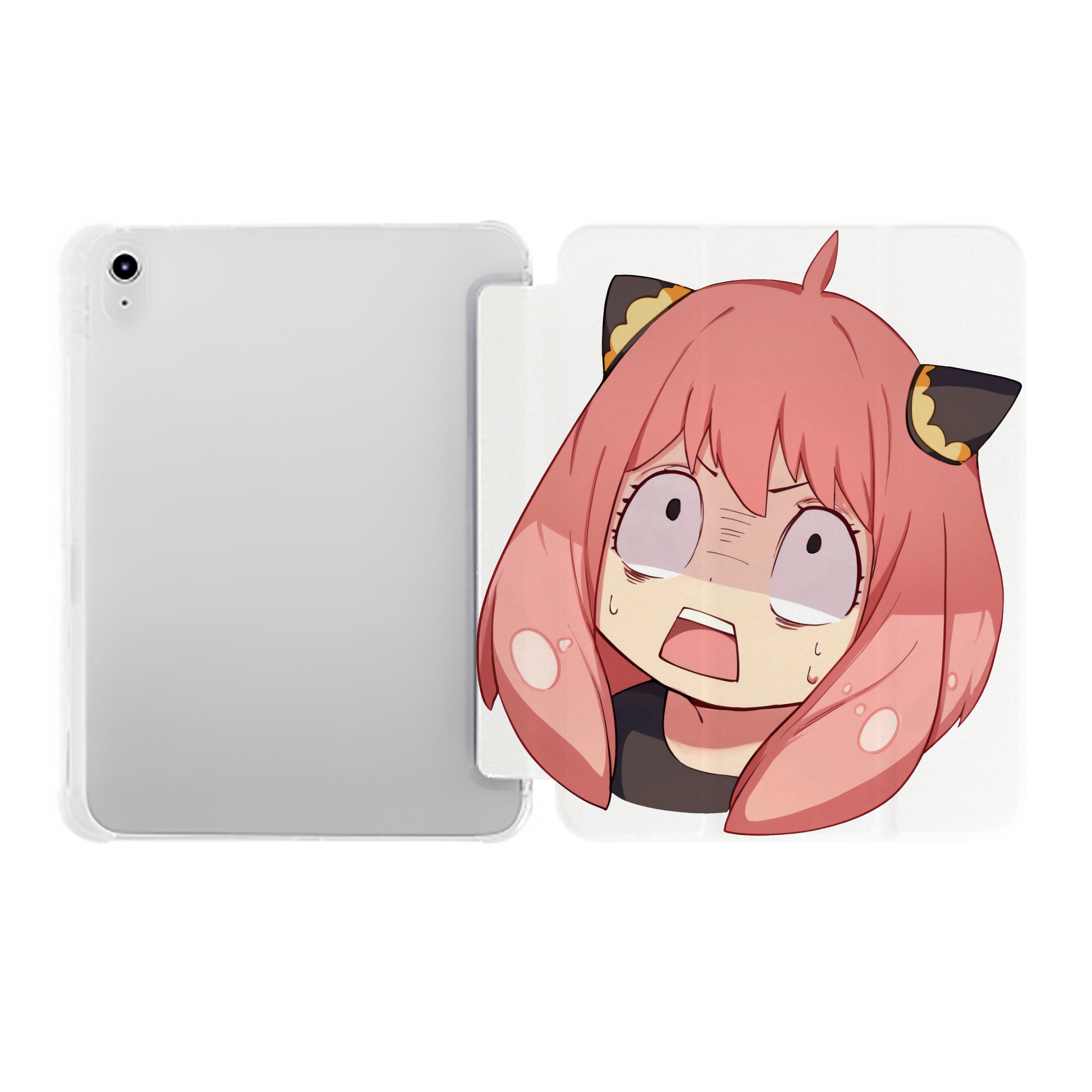 （画像用） SPY×FAMILY间谍家家酒 IPad ケース ペン収納付き 三つ折りスタンド PUレザー×シリコン 対応機種9.5/10.5/10.9インチ
